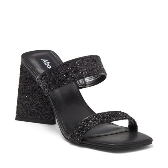 Abound Shoes - Abound Black Glitter Sandals